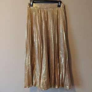 Kate Spade Metallic Pleated Skirt